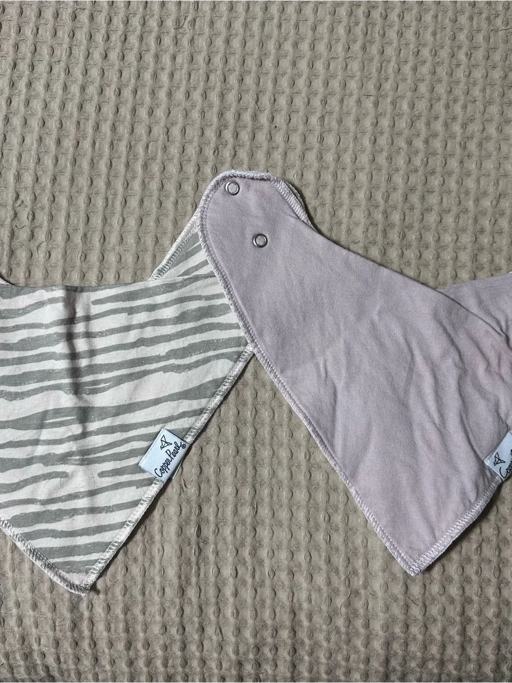 Copper Pearl Bibs & Burp Cloths